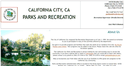 Desktop Screenshot of californiacityparksandrec.com